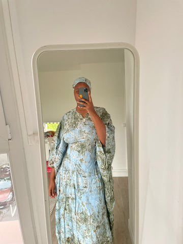 Robe de maison - bleu/vert
