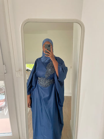 Robe boubou - bleu